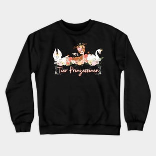 Hase Reh Schwan Tier Prinzessin Blumen Süß Crewneck Sweatshirt